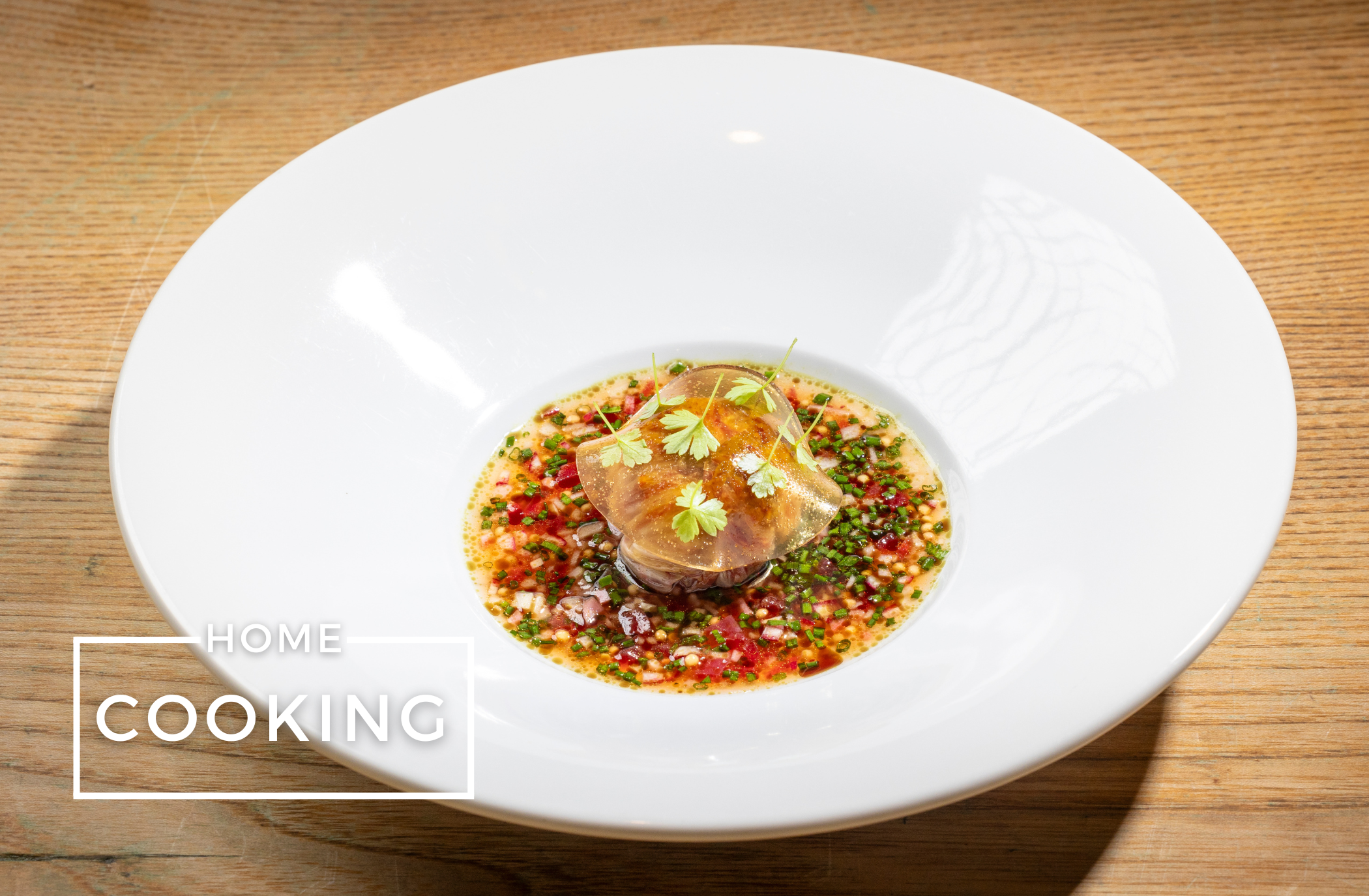 Praline vom Ochsenmaul mit Liebstöckel und Kernöl-Vinaigrette von Klaus Buderath und Benedikt Wittek