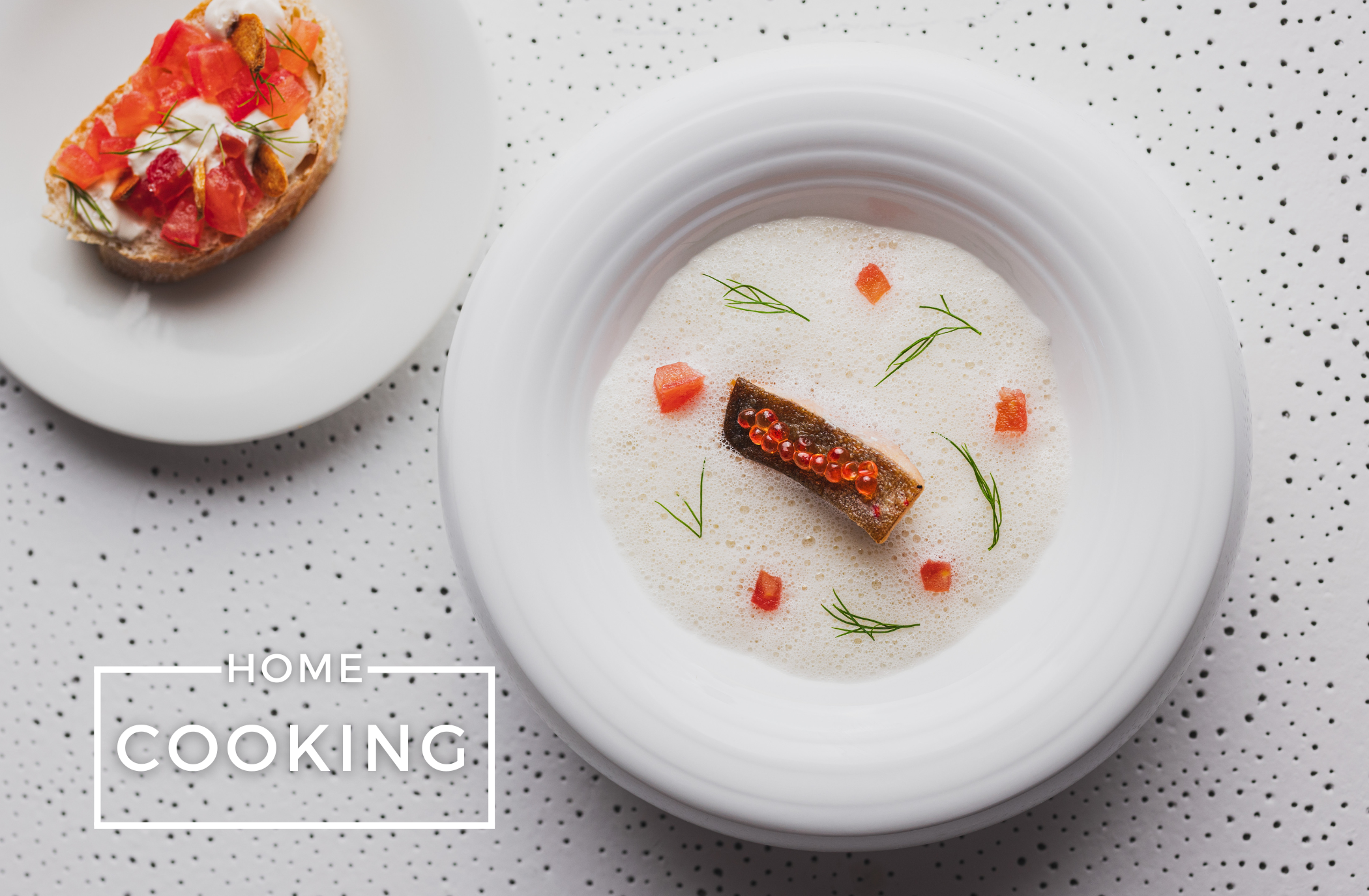 Legiertes Süppchen von der Forelle, geröstetes Buttermilchbrot von Volker Hupfer